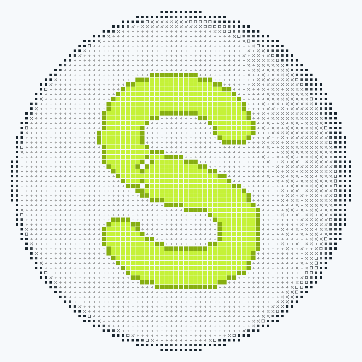 The STREAK coin drawn as light ASCII